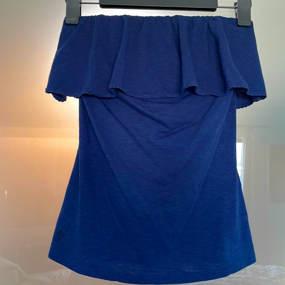 Lilly Pulitzer strapless Navy Top XS